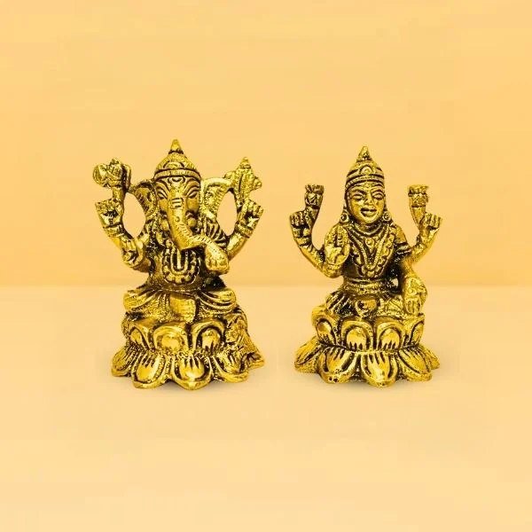 Brass Laxmi Ganesh Murti, पीतल की लक्ष्मी-गणेश मूर्ति