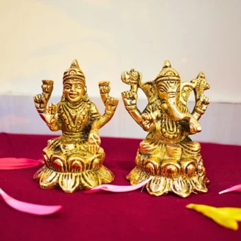 Brass Laxmi Ganesh Murti, पीतल की लक्ष्मी-गणेश मूर्ति