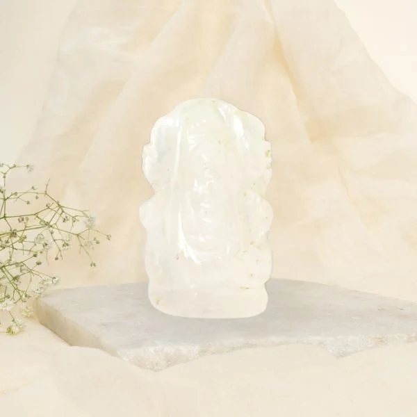 Moon Stone Ganesh Murti, मून स्टोन गणेश मूर्ति