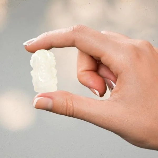 Moon Stone Ganesh Murti, मून स्टोन गणेश मूर्ति